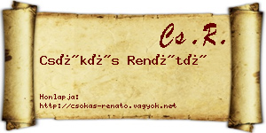 Csókás Renátó névjegykártya
